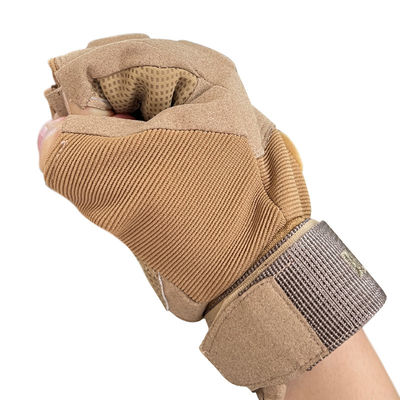 Unisex Khaki Προστασία χεριών με μισό δάχτυλο για εξωτερικές δραστηριότητες Υψηλότερη απόδοση