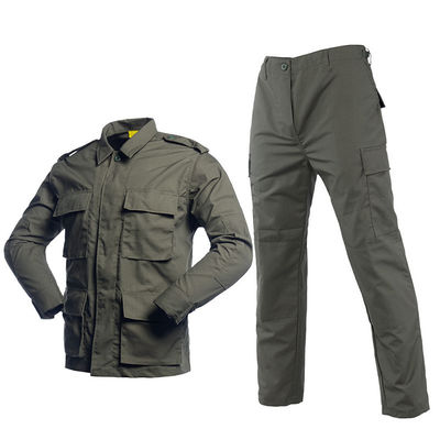 Προσαρμοσμένο Ripstop T/C 65% Polyester 35% Cotton BDU Suit Μαύρο Χωρίς λογότυπα