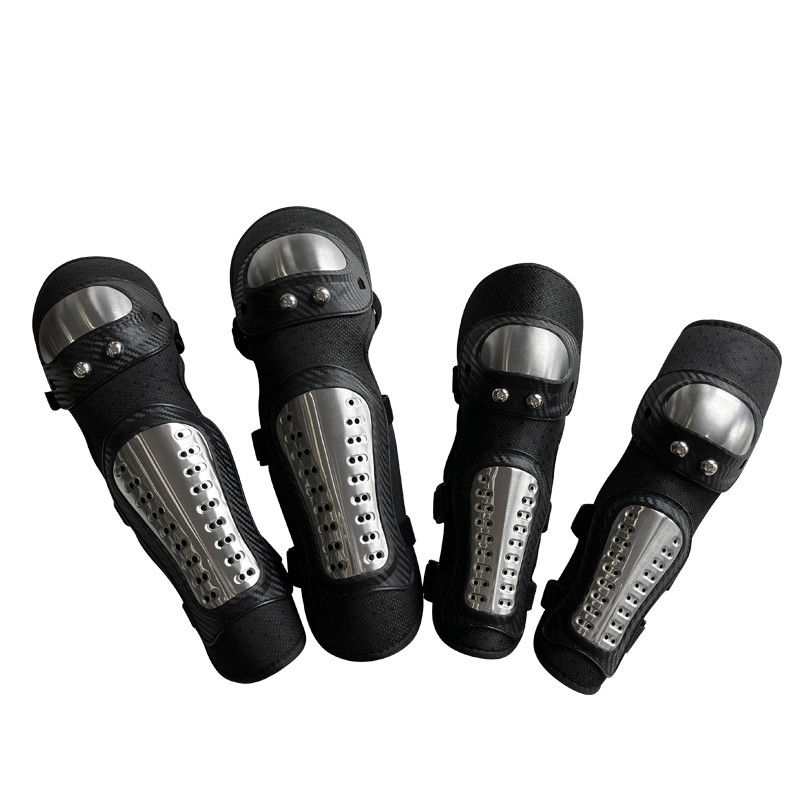 4Pcs/set Μοτοσυκλέτα Οδήγηση Γόνατος Κεφαλοκέφαλος Pads Ατσάλι προστατευτικό εξοπλισμό για όλες τις εποχές